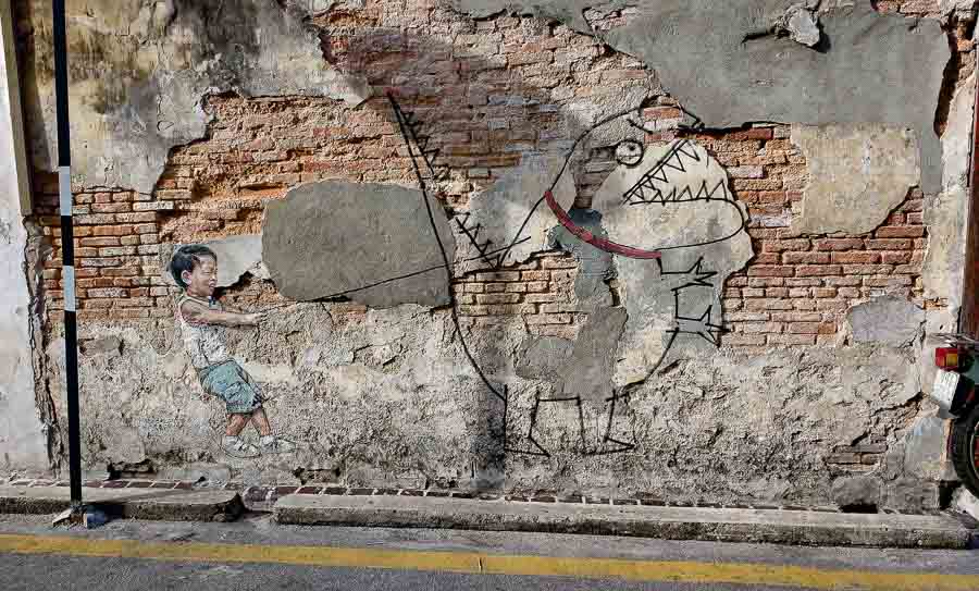 street art georgetown penang Malaysia street art painted murals