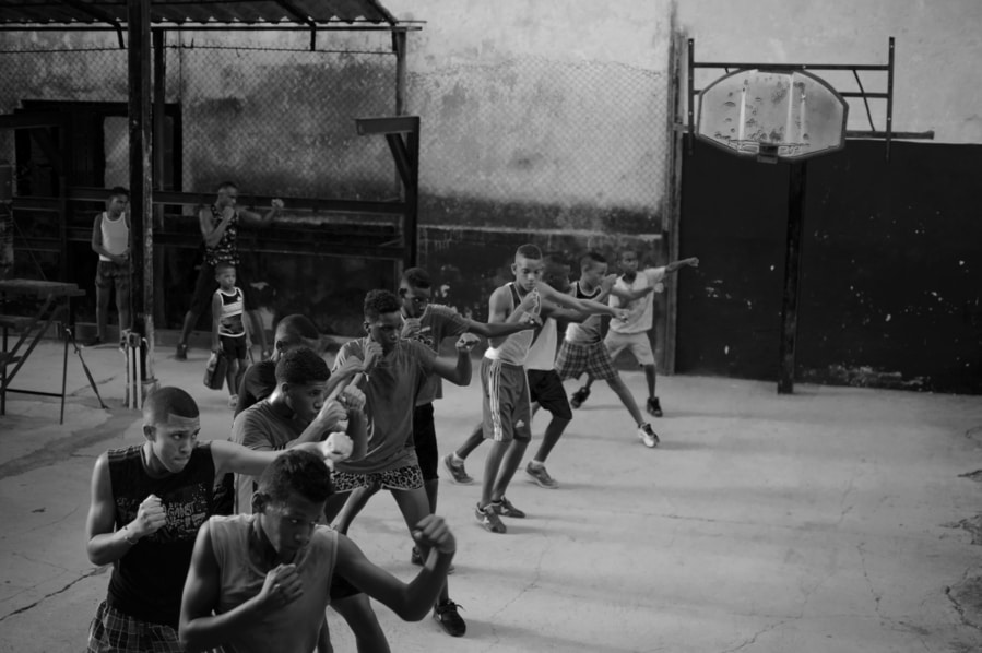 Boxing training in Rafael Trejo gym Havana Cuba