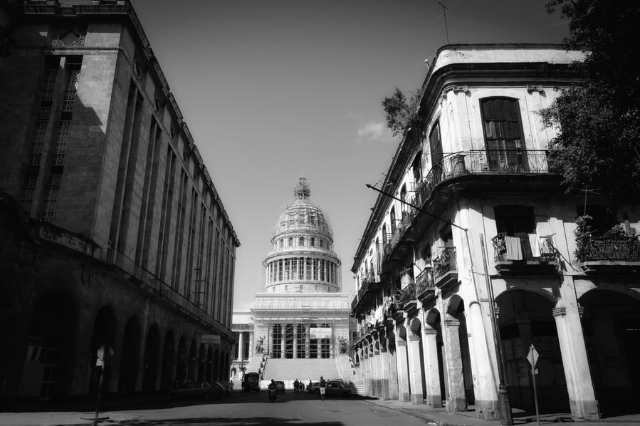 The capitol black and white Havana Cuba. Things to do in Havana