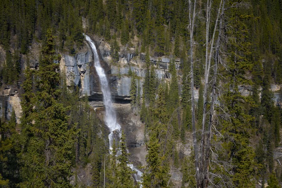bridal veil falls canada icefields parkway cascadas planificar viaje fotografico