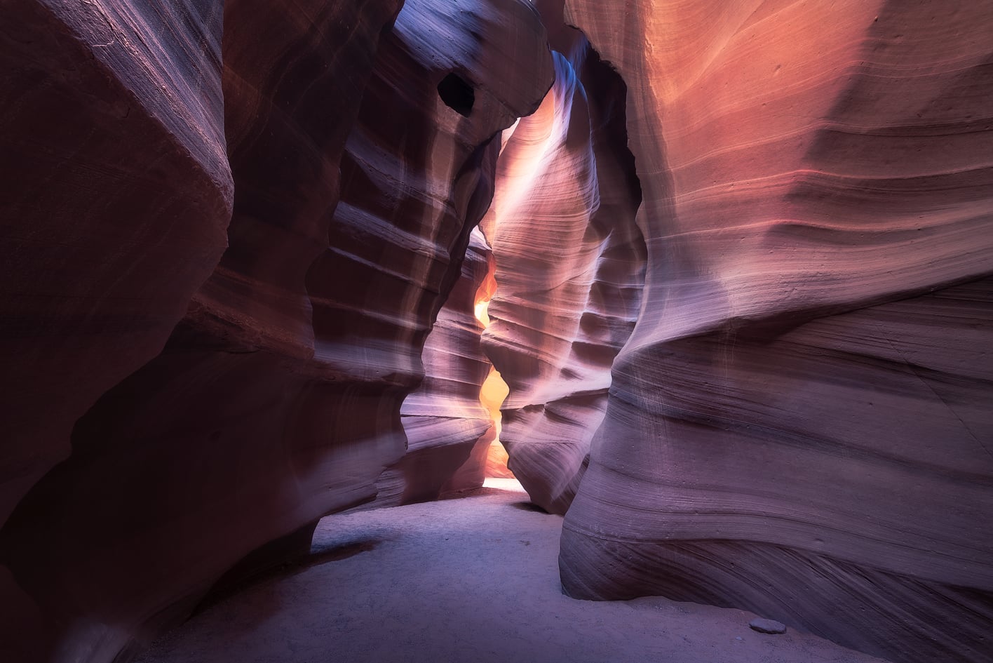 Slot canyons near monument valley