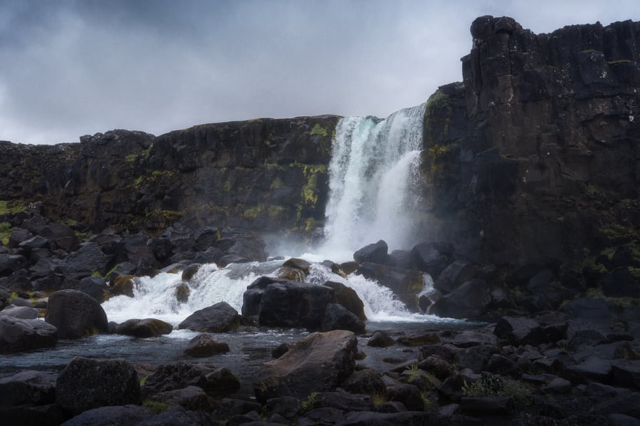 Öxarárfoss, hoogste watervallen in IJsland
