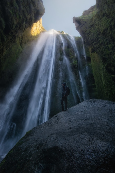 Gljúfrabúi, ein versteckter Wasserfall in Island