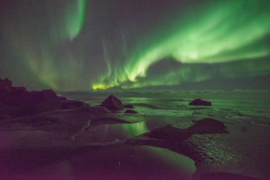 Ruido en fotografía Auroras Boreales