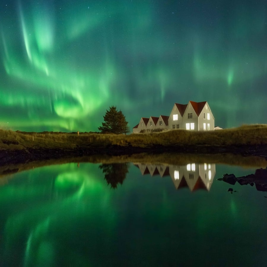 islandia, aurora boreal en islandia