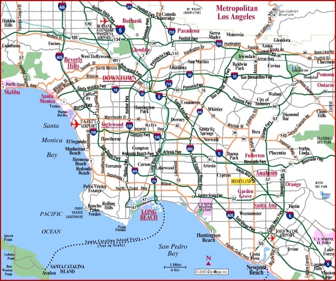 Los Angeles Maps The Tourist Maps Of LA To Plan Your Trip