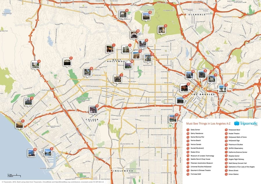 Los Angeles Maps The Tourist Maps Of La To Plan Your Trip