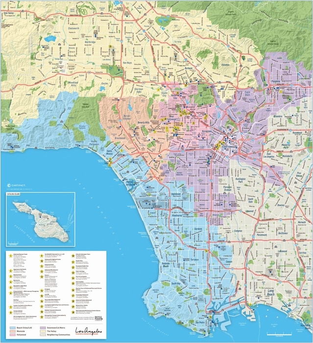 hazlo plano Fascinar Guerrero Mapas de Los Angeles imprescindibles para tu viaje descargables