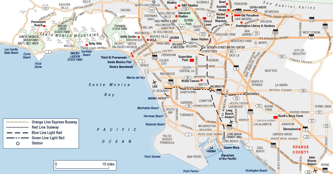 Hollywood Los Angeles Map Los Angeles Maps - The Tourist Maps Of La To Plan Your Trip