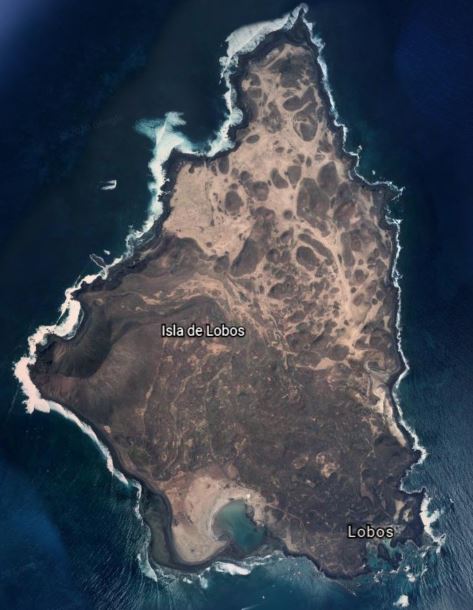 Physical map of Isla de Lobos