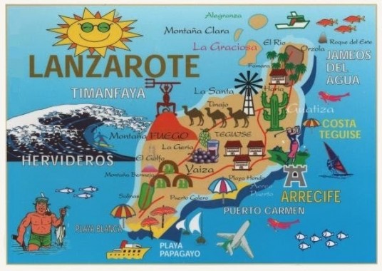 Mapa turístico de Lanzarote