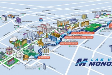 Las Vegas monorail map getting around Las Vegas
