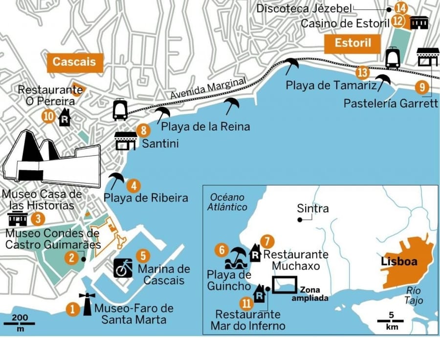 Mapa de Cascais, Lisboa