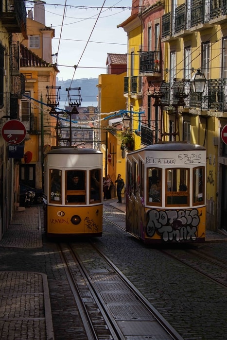 Subir al Ascensor da Bica, lo más típico que hacer en Lisboa