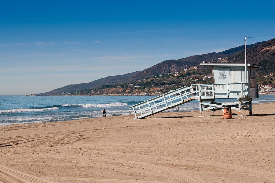 Zuma Beach, a popular beach in Los Angeles