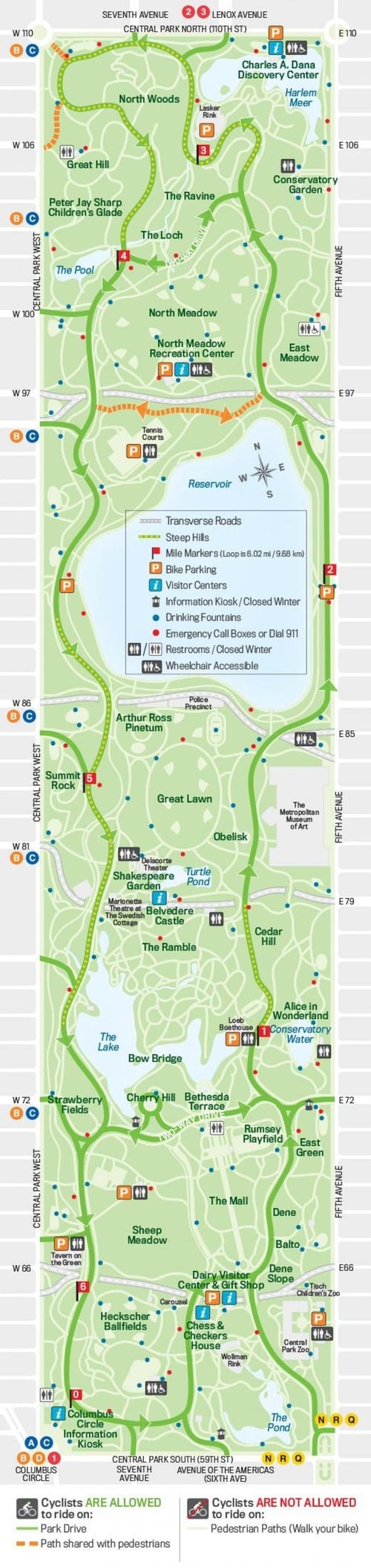 Mapa central Park Nueva York