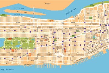 NYC tourist map, New York map