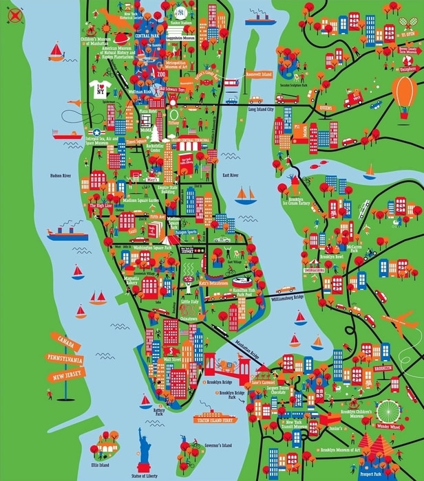 Inolvidable Asombrosamente celestial Mapas de Nueva York imprescindibles para tu viaje a NYC