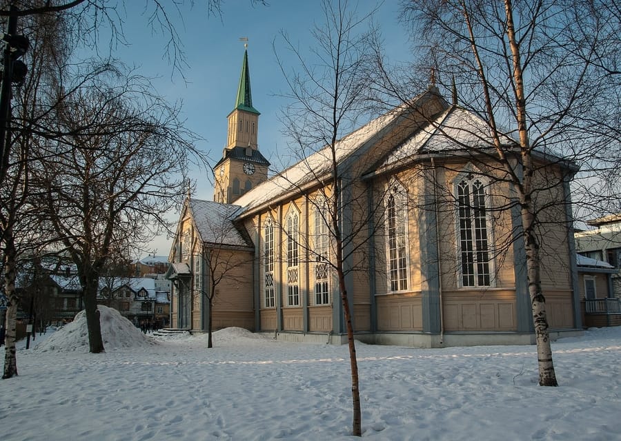 Tromsø Cathedral, one of the best places to see in Tromso if you like quaint churches