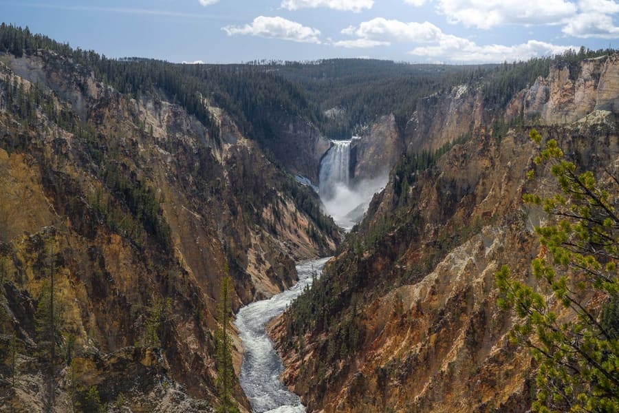 Borde Sur del Gran Cañón de Yellowstone, una zona que no te puedes perder en Yellowstone