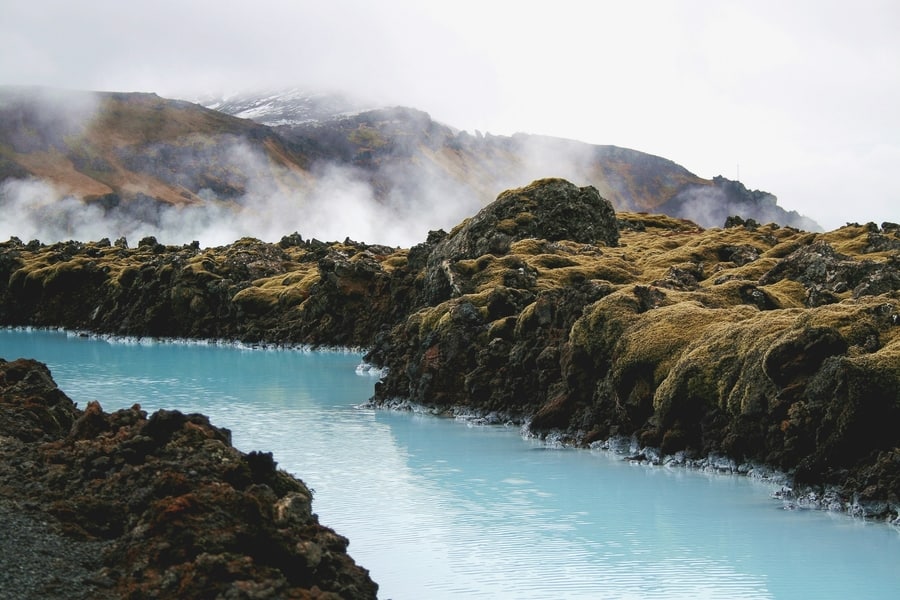 Blue Lagoon, a famous hot springs in Iceland