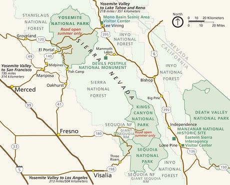 Guide To Yosemite National Park Best Things To Do Map