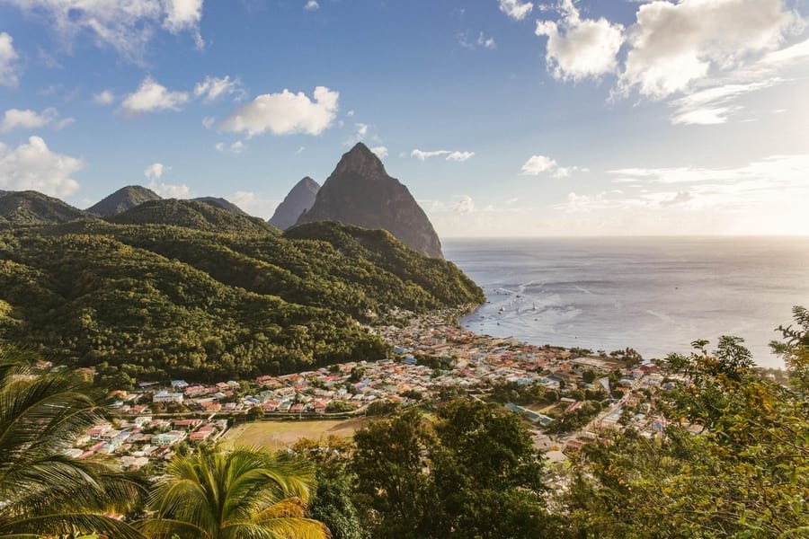 Saint Lucia, places in the Caribbean