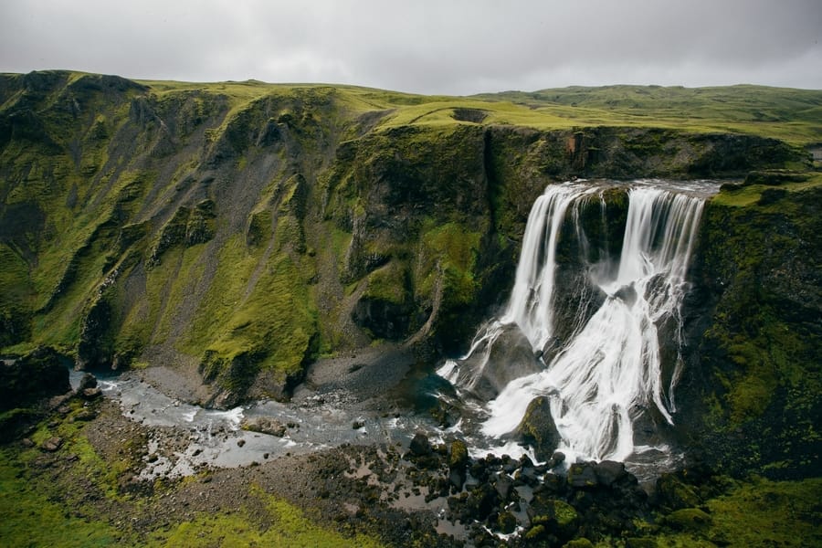 Fagrifoss, tour Highlands of Iceland Fagrifoss, the Icelandic Highlands