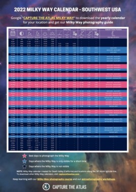 Milky Way Calendar 2022 Best Milky Way Viewing Planner milky-way-calendar-2022-best-milky-way-viewing-planner