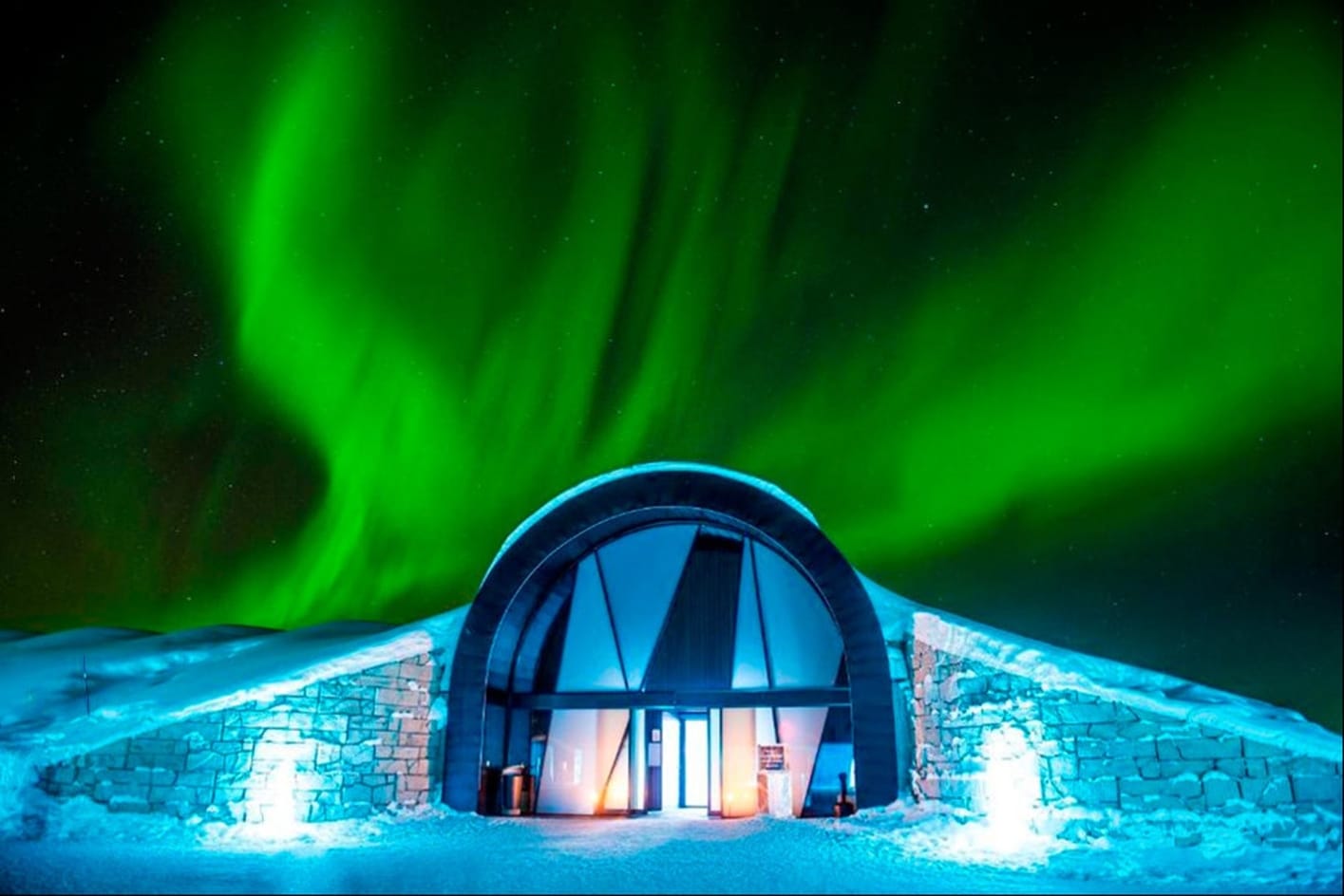 Icehotel, suecia hotel de hielo aurora boreal 