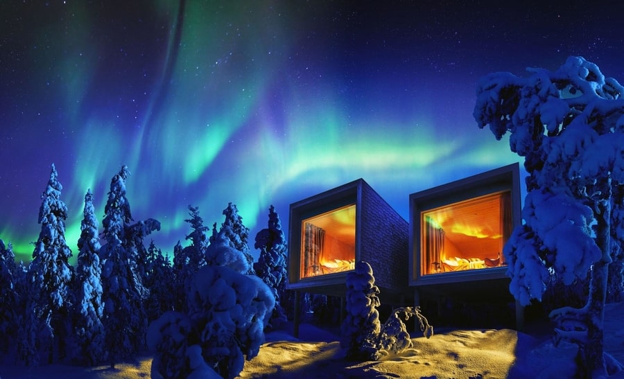 Arctic Treehouse Hotel, hotel aurora boreal Finlandia
