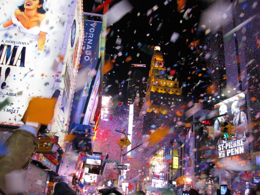 Times Square Ball Drop, activities in times square