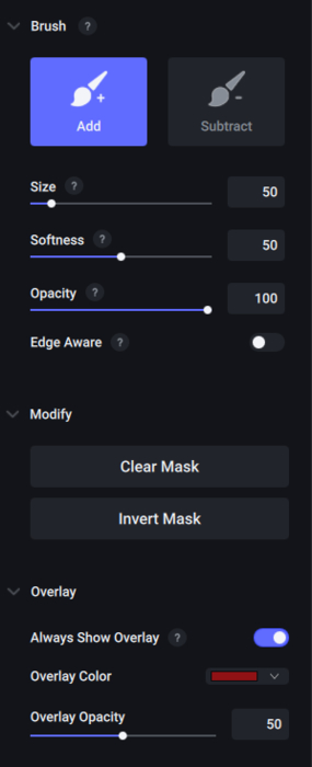 DeNoise AI Masking settings