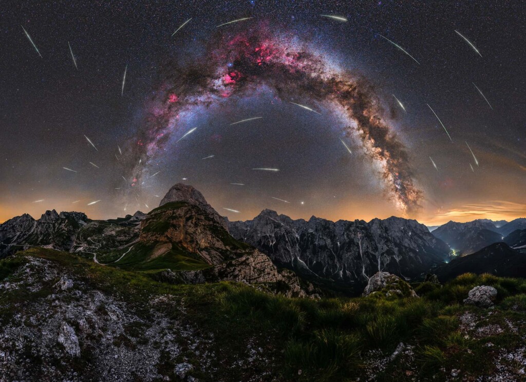 “Perseid meteor shower on Mangart saddle” – Uroš Fink