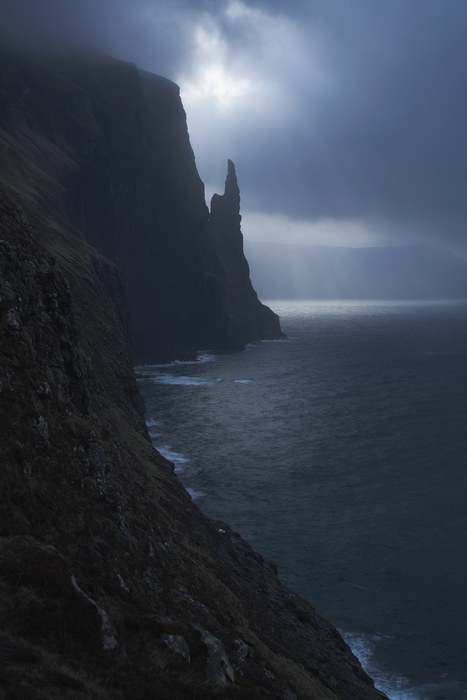 Dramatic lighting Faroe Islands photo tour