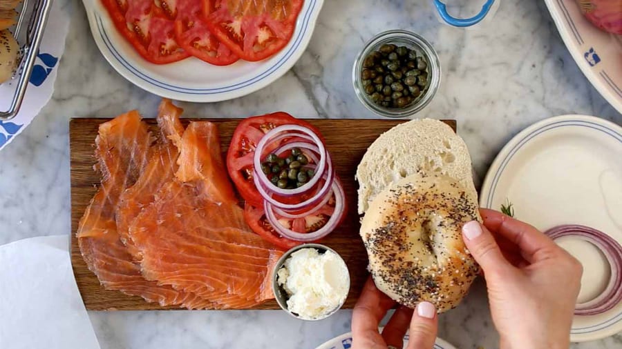 Bagels, una de las comidas típicas en Nueva York