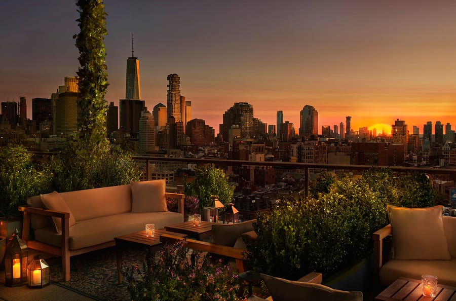 The Roof at PUBLIC Hotel, rooftop bars hotels nyc