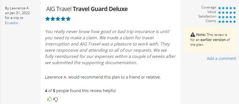 AIG review, best travel insurance