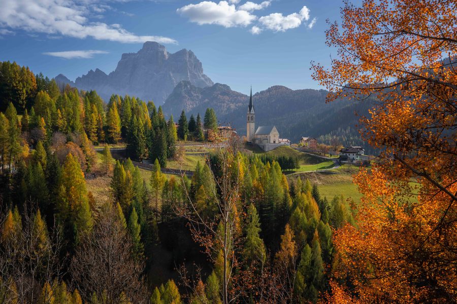 Fall season in Selva di Cadore