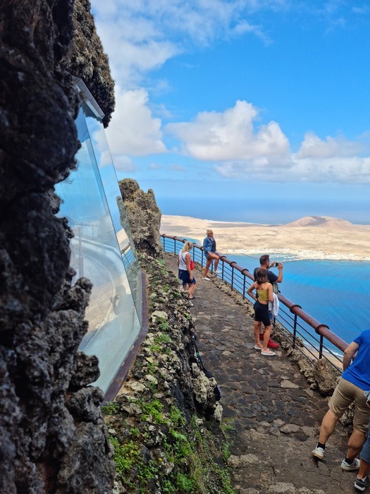 La Graciosa view from the lookout of Mirador del Rio View of La Graciosa from Mirador del Rio, Lanzarote