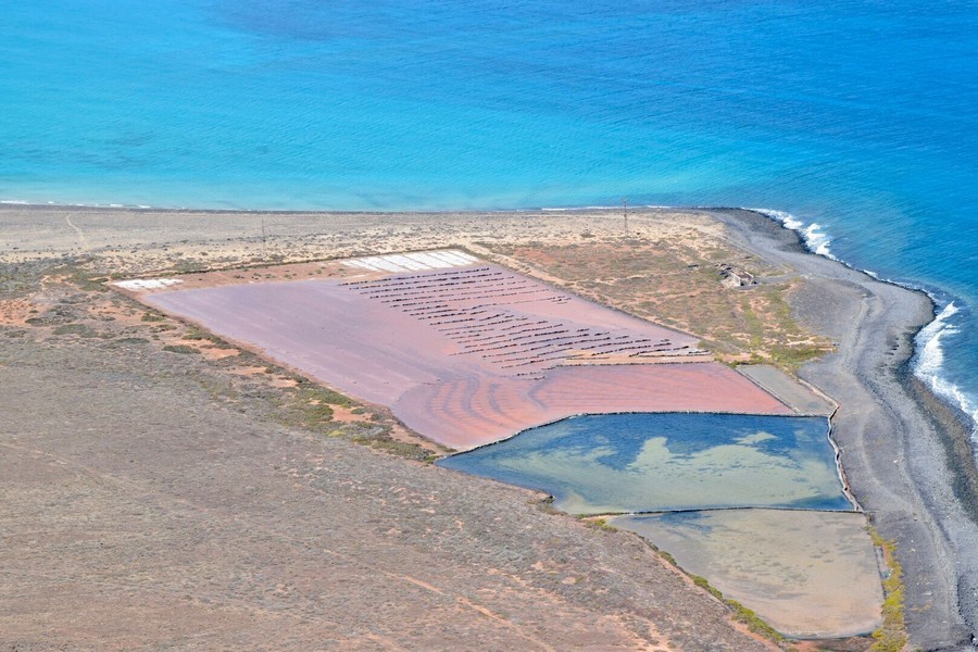 Salinas del Río, Cesar Manrique's Mirador del Rio, Lanzarote Salinas del Río, view from Mirador del Rio