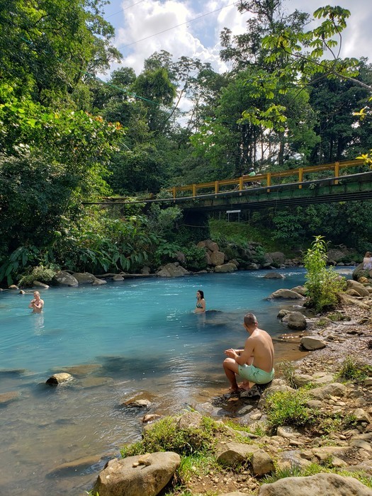 Swimming in Rio Celeste