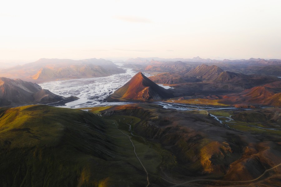 Rugged landscape in the Icelandic highlands