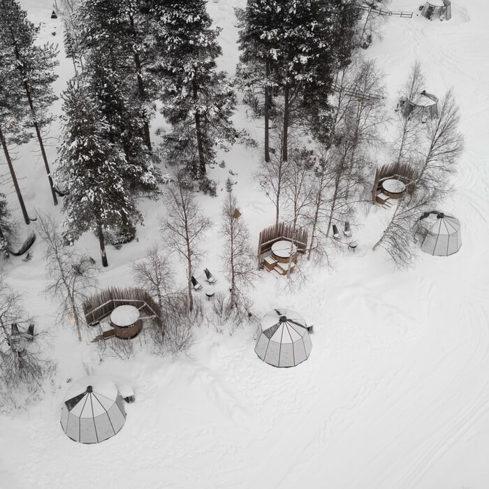 Aurora Huts in Finland Rovaniemi Invisible Forest Lodge aurora huts