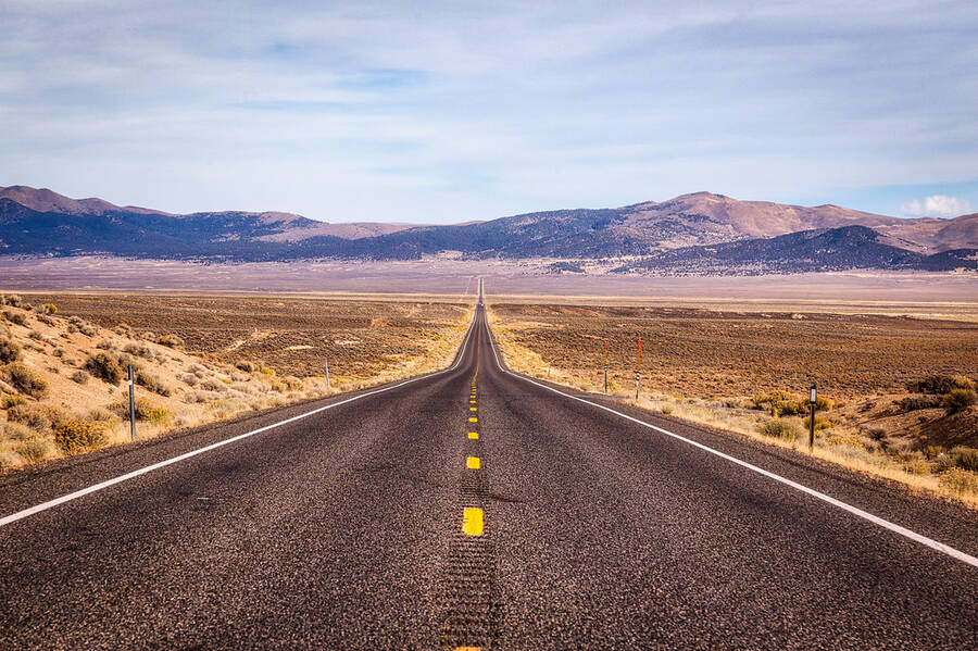 Drive the Loneliest Road in America, one of the most distinctive things to do in Nevada state